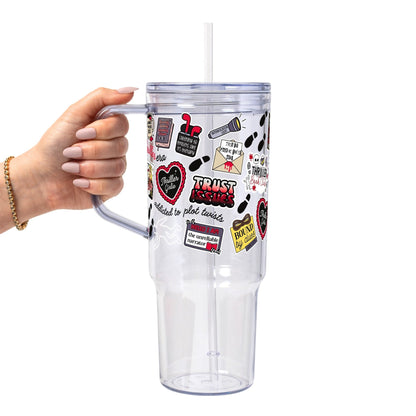 Thriller True Crime Glass Cup, Mug & Tumbler with Lid and Straw - Starry Skies Austin