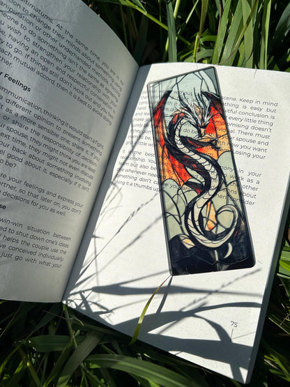 Thrones Dragon Bookmark - Handcrafted Fantasy Bookmark, Dragon Design Inspired by Game, Perfect Gift Of Fantasy - Starry Skies Austin