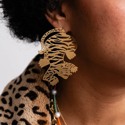 Tiger Earrings - Starry Skies Austin