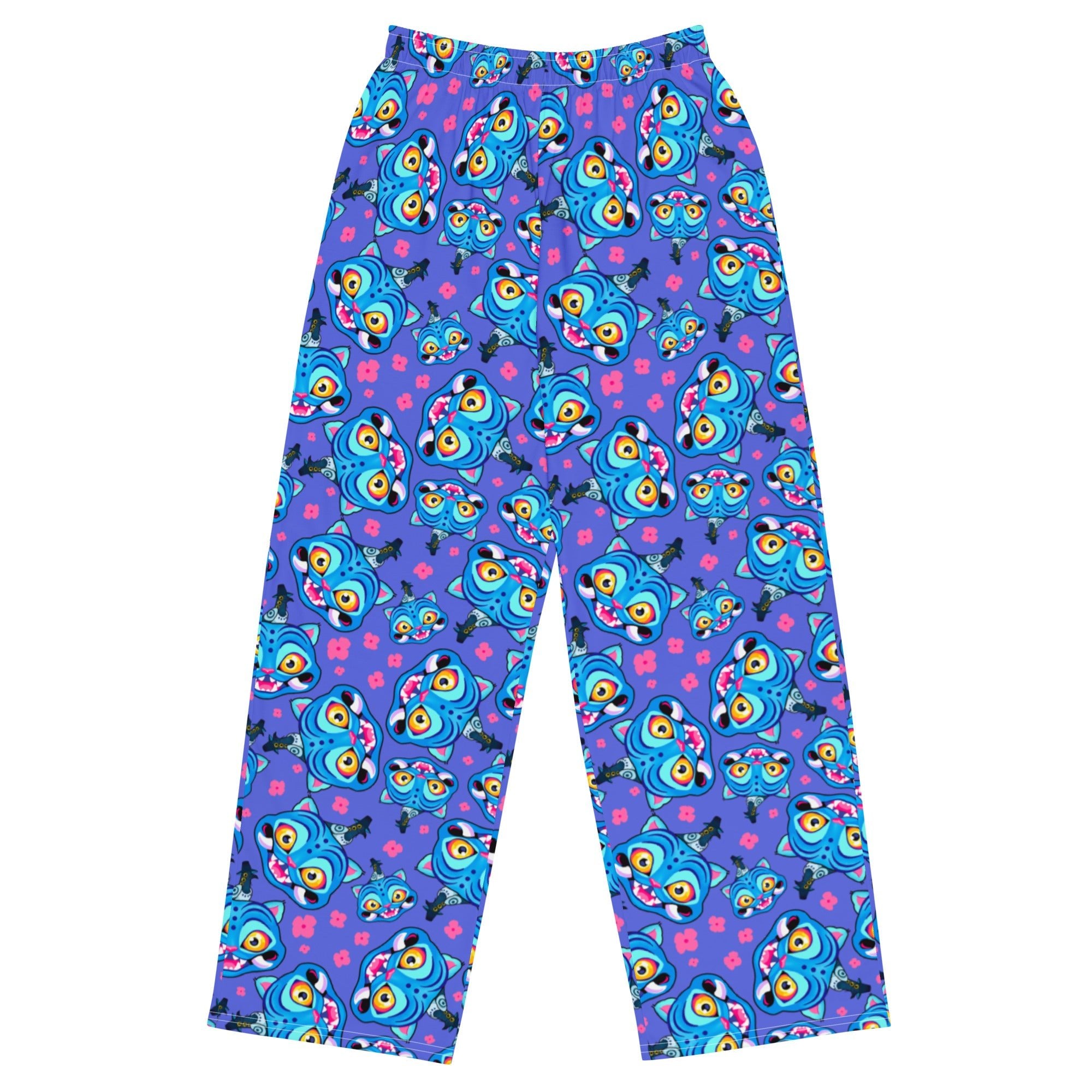 Tiger Kpop Demon Hunters unisex wide - leg pants - Starry Skies Austin