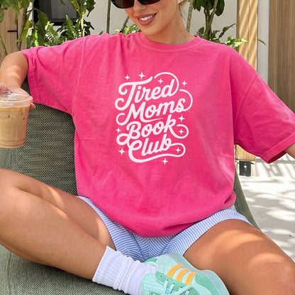 Tired Moms Book Club Gildan Softsyle Shirt - Starry Skies Austin