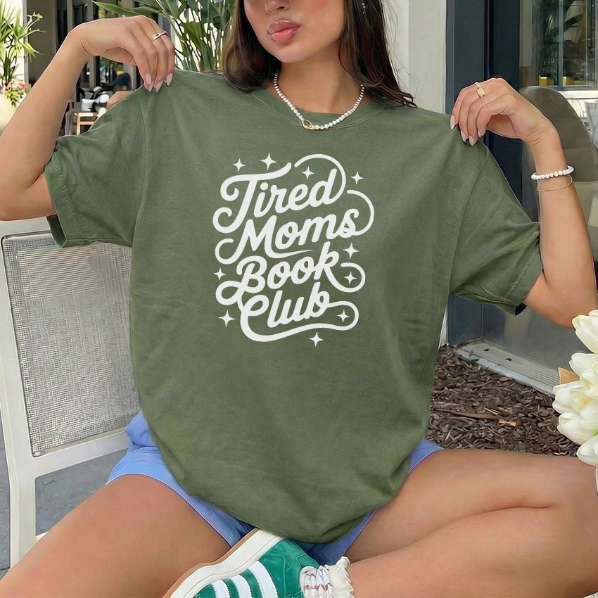 Tired Moms Book Club Gildan Softsyle Shirt - Starry Skies Austin