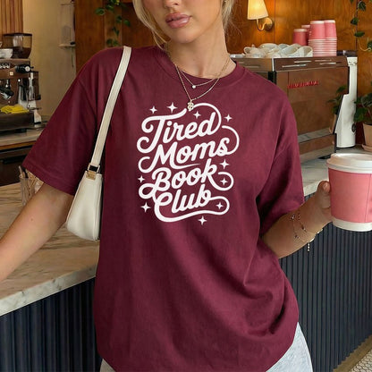 Tired Moms Book Club Gildan Softsyle Shirt - Starry Skies Austin
