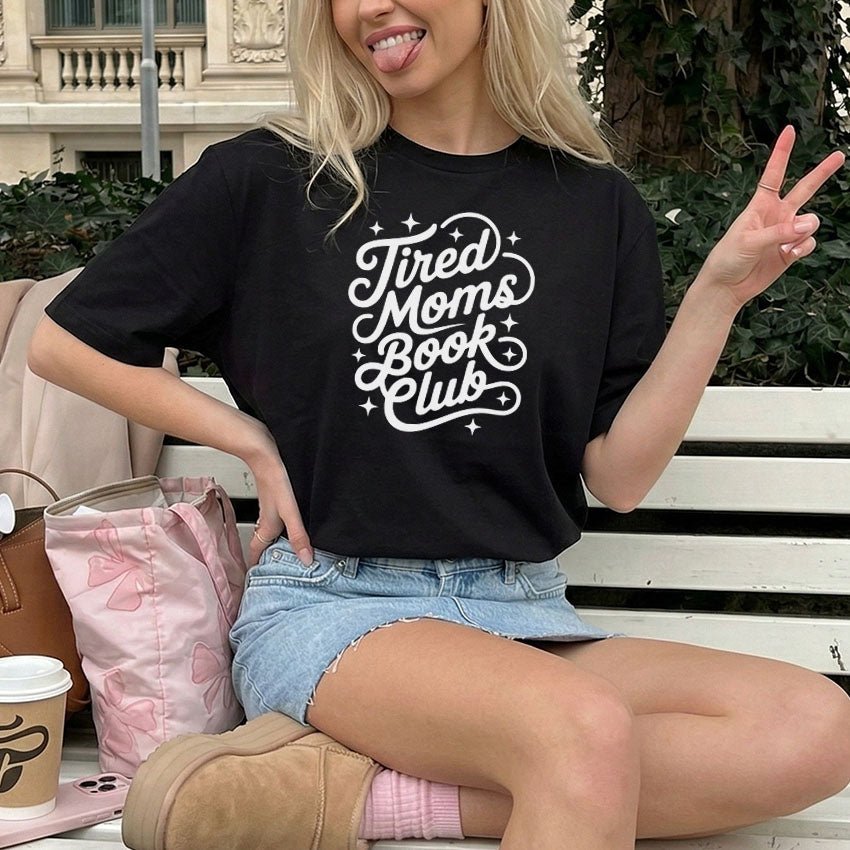 Tired Moms Book Club Heavyweight Comfort Colors Shirt - Starry Skies Austin