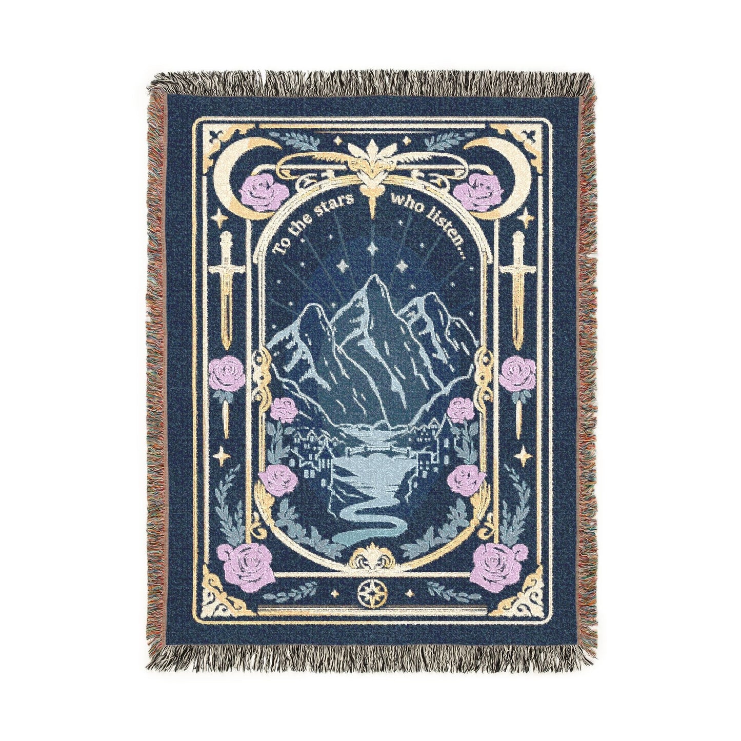 To The Stars Who Listen Woven Blanket - Starry Skies Austin