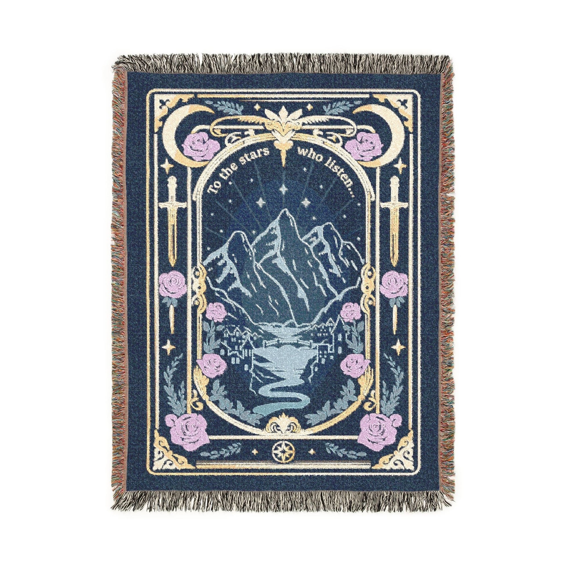 To The Stars Who Listen Woven Blanket - Starry Skies Austin