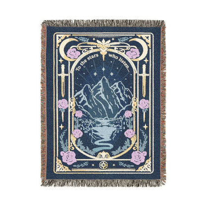 To The Stars Who Listen Woven Blanket - Starry Skies Austin