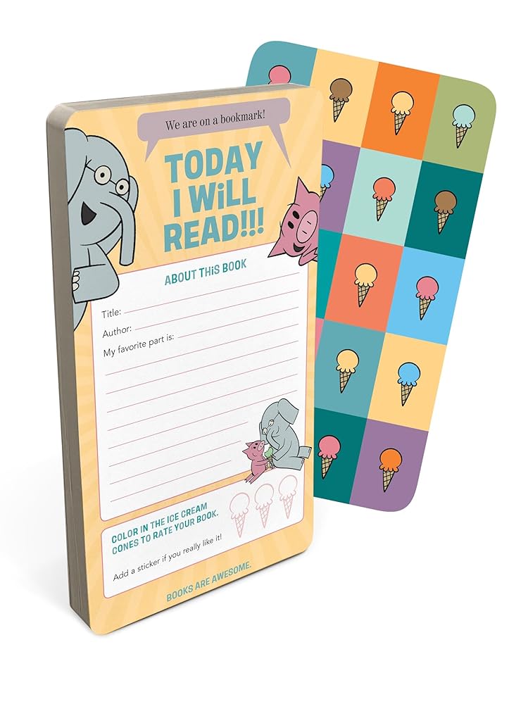 Today I Will Read!!! Bookmarks (Elephant & Piggie) (Mo Willems Bookmark Pads) by Knock Knock - Starry Skies Austin