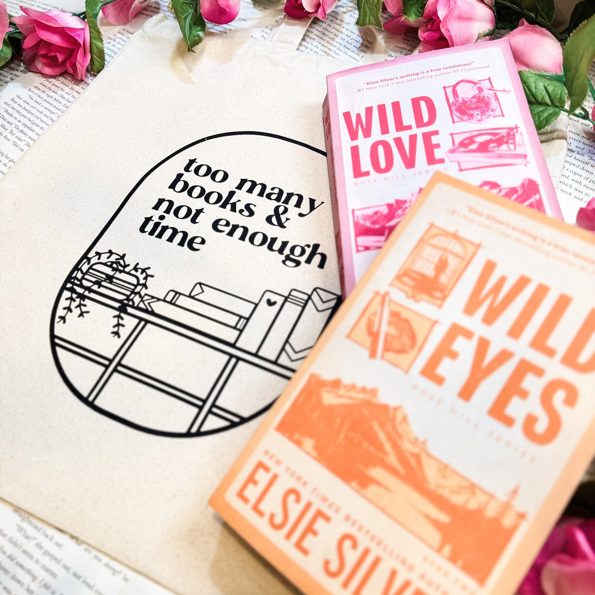 Too Many Books & Not Enough Time Canvas Tote Bag - Starry Skies Austin