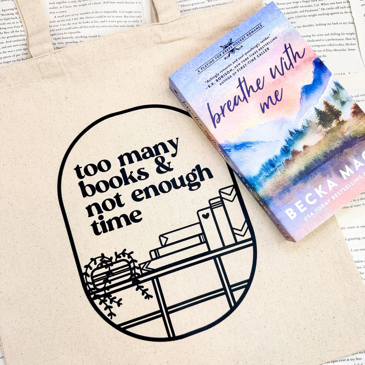 Too Many Books & Not Enough Time Canvas Tote Bag - Starry Skies Austin