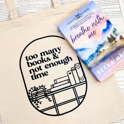 Too Many Books & Not Enough Time Canvas Tote Bag - Starry Skies Austin
