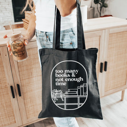 Too Many Books & Not Enough Time Canvas Tote Bag - Starry Skies Austin