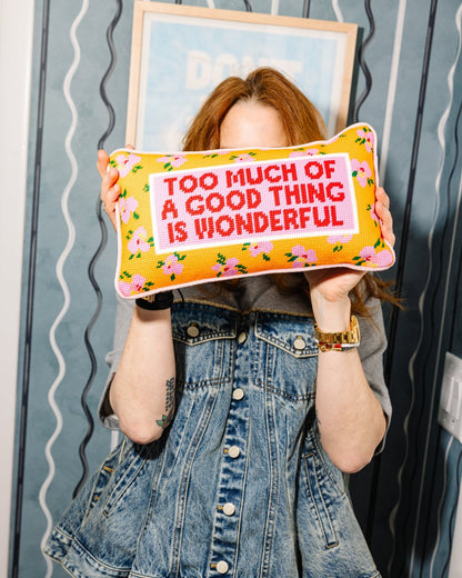 Too Much Needlepoint Pillow - Starry Skies Austin