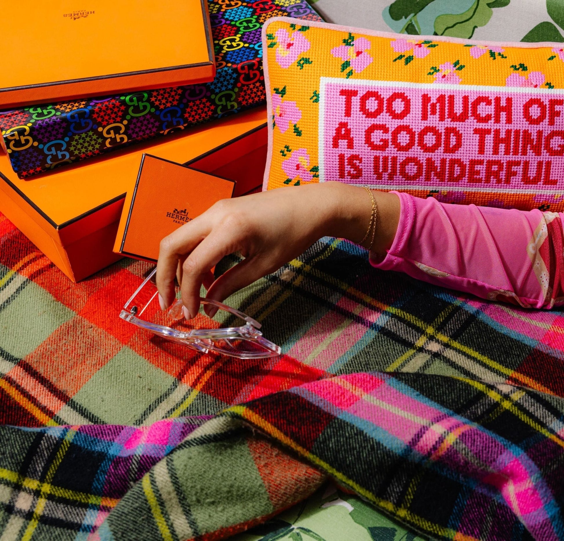 Too Much Needlepoint Pillow - Starry Skies Austin