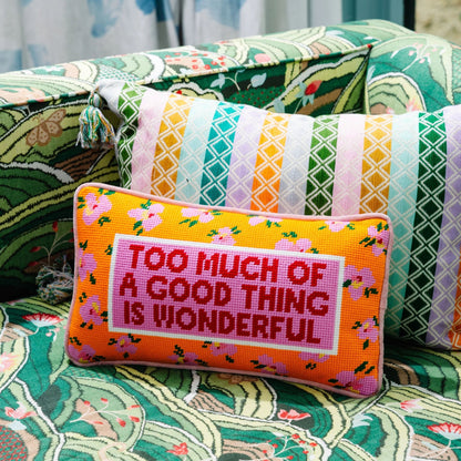 Too Much Needlepoint Pillow - Starry Skies Austin