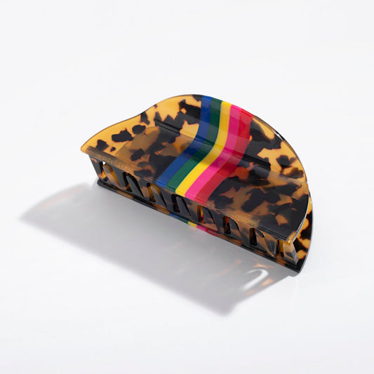 Tortoise Rainbow Hair Claw - Starry Skies Austin