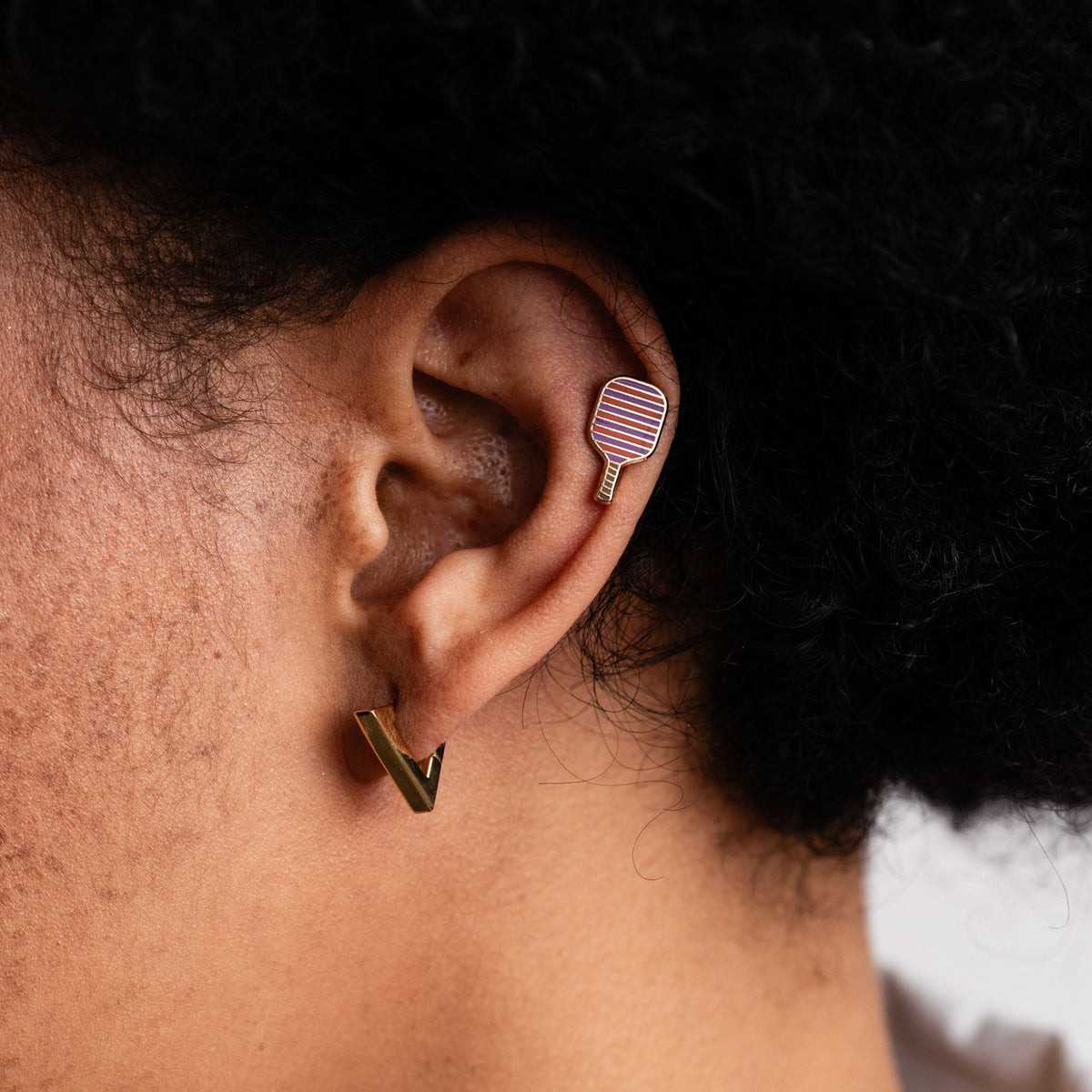 Triangle Huggie Hoops - Starry Skies Austin