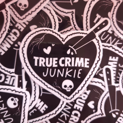 "True Crime Junkie" Sticker - Starry Skies Austin