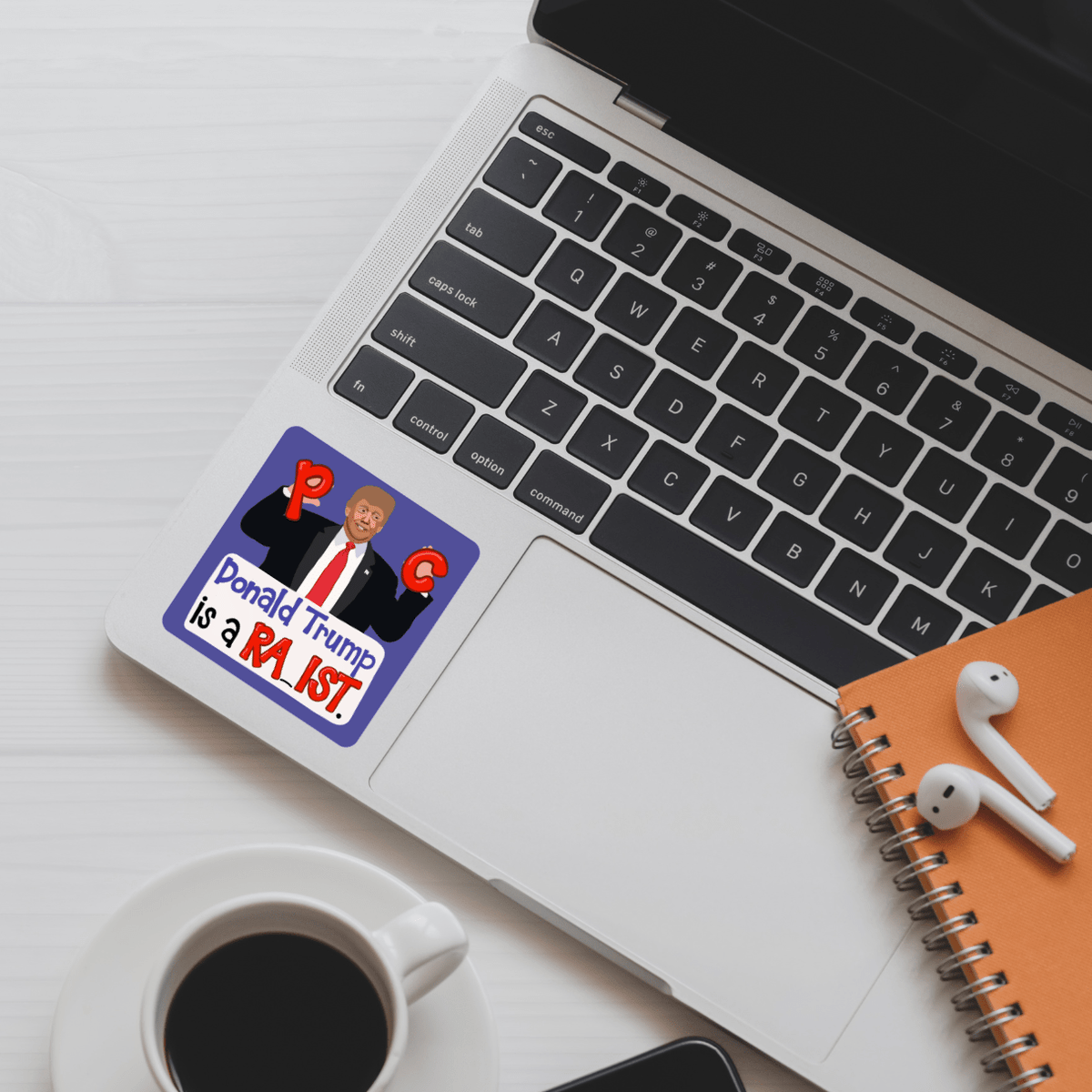 Trump is a Ra_ist Sticker | Anti Trump Sticker | Protest Art | Bold Statement Sticker | Activism Sticker - Starry Skies Austin