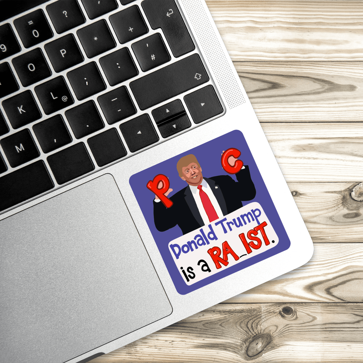 Trump is a Ra_ist Sticker | Anti Trump Sticker | Protest Art | Bold Statement Sticker | Activism Sticker - Starry Skies Austin
