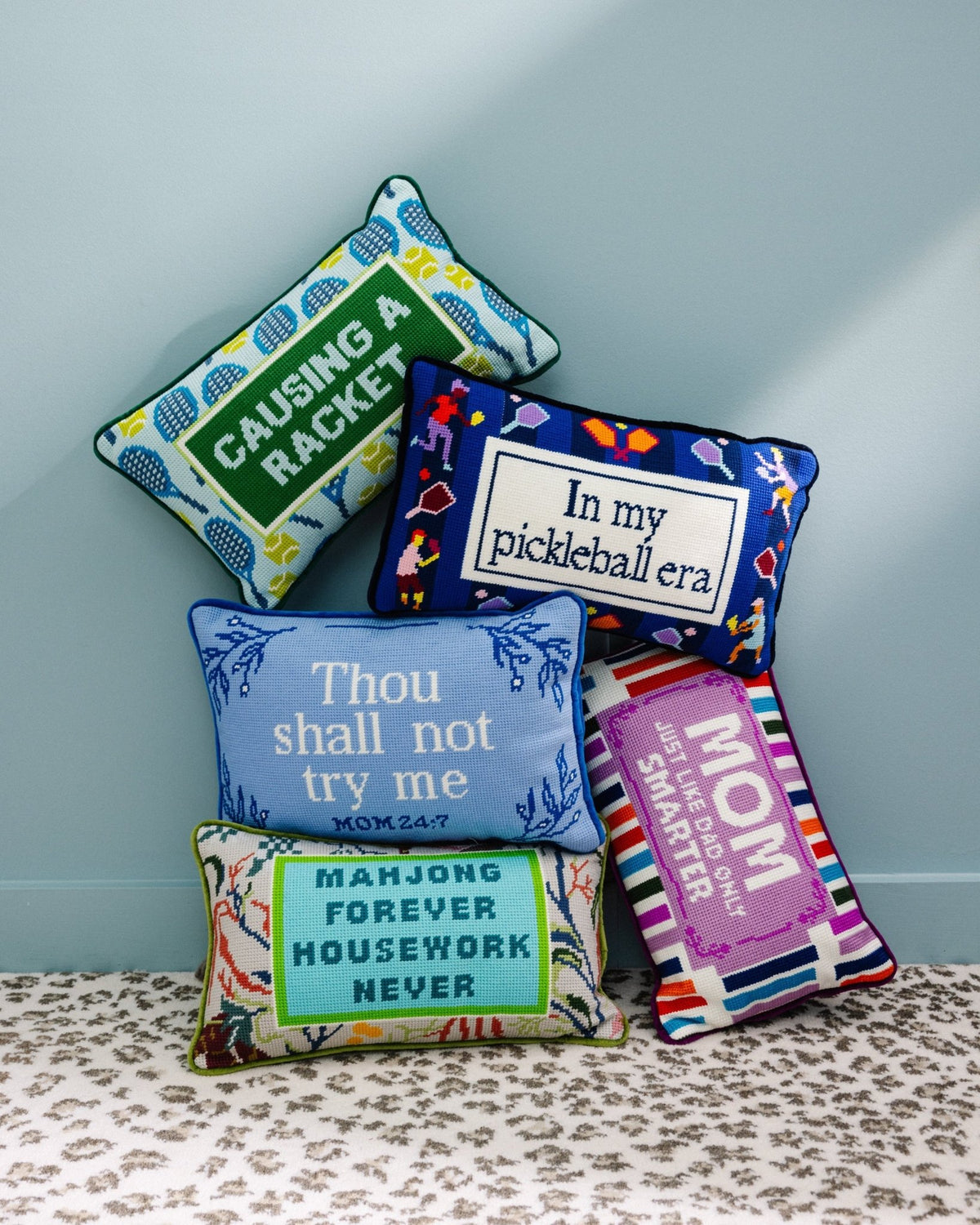 Try Me Needlepoint Pillow - Starry Skies Austin