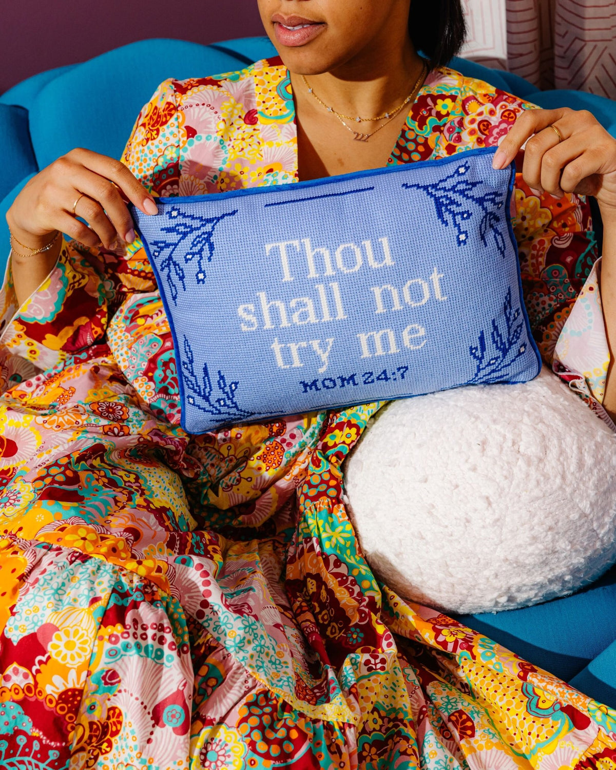 Try Me Needlepoint Pillow - Starry Skies Austin