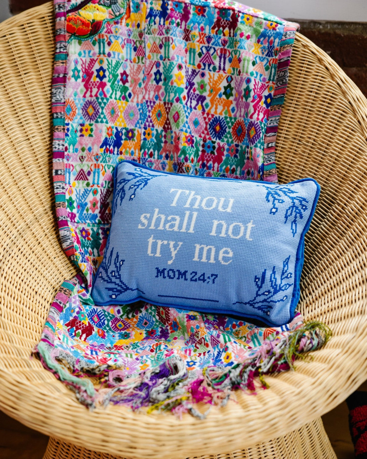 Try Me Needlepoint Pillow - Starry Skies Austin