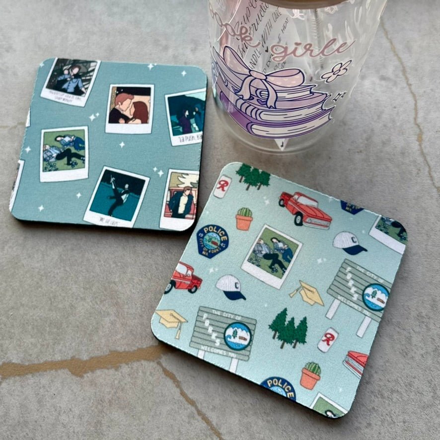 Twilight Inspired Symbols Coasters - Set of 2 - Starry Skies Austin