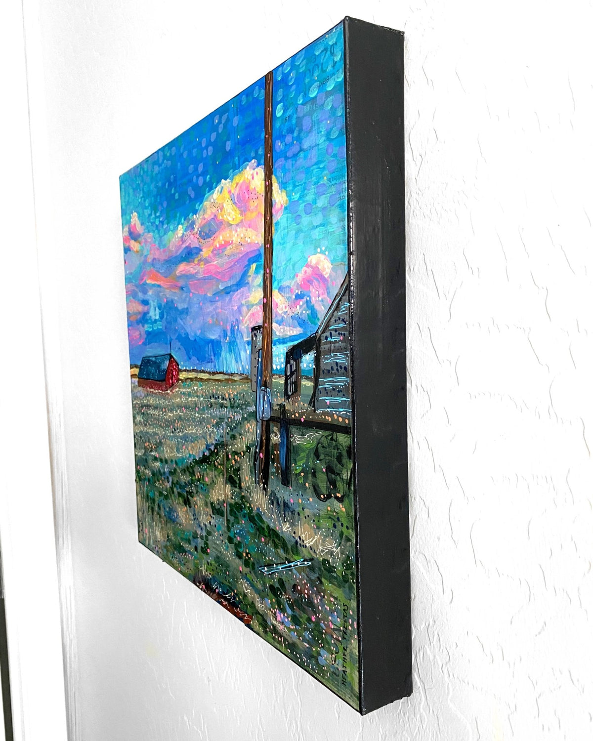 Twilight Sunset Farm - @ sptreuvyn ( Original Painting ) - Starry Skies Austin
