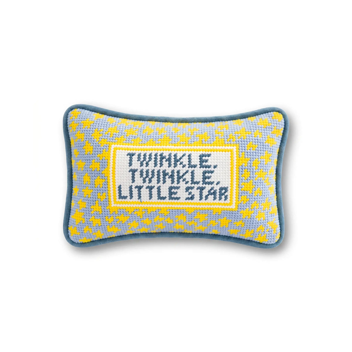 Twinkle Twinkle Mini Needlepoint Pillow - Starry Skies Austin