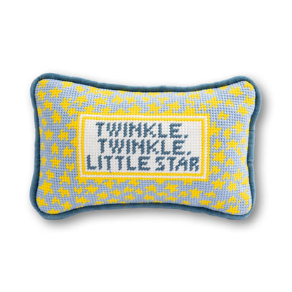 Twinkle Twinkle Mini Needlepoint Pillow - Starry Skies Austin