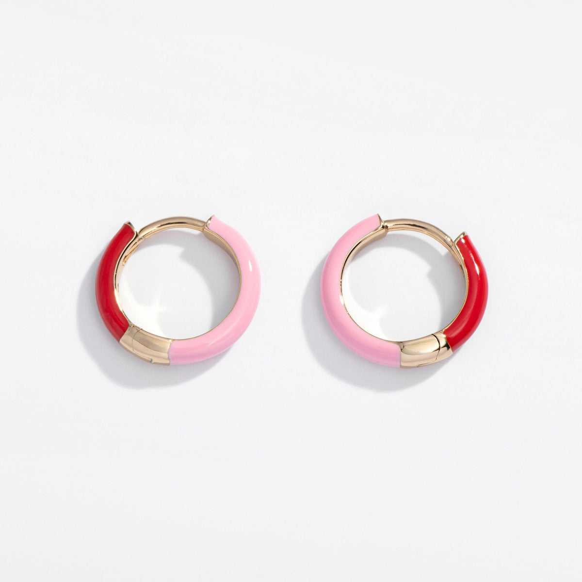 Two Tone Enamel Huggie Hoops - Starry Skies Austin