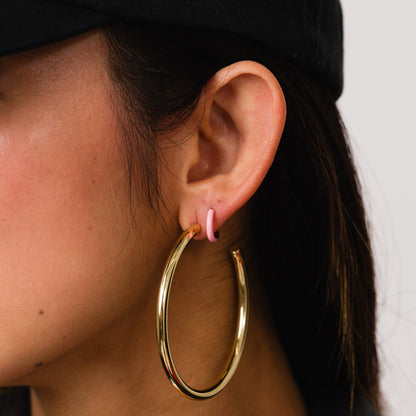Two Tone Enamel Huggie Hoops - Starry Skies Austin