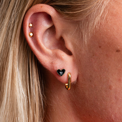 U-Shaped Huggie Hoops - Starry Skies Austin