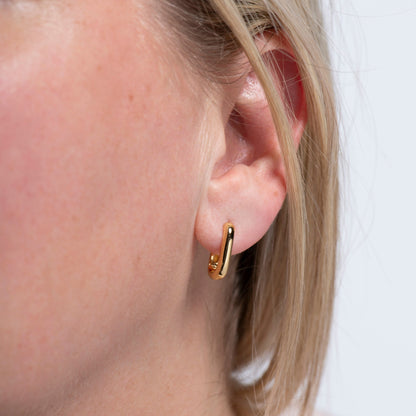 U-Shaped Huggie Hoops - Starry Skies Austin
