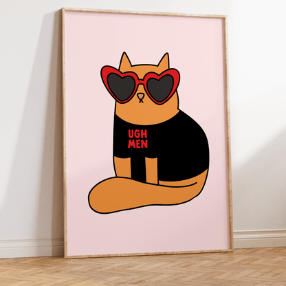 Ugh Men Cat Unframed Art Print - Starry Skies Austin