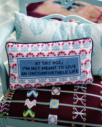 Uncomfortable Needlepoint Pillow - Starry Skies Austin