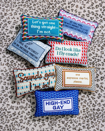 Uncomfortable Needlepoint Pillow - Starry Skies Austin