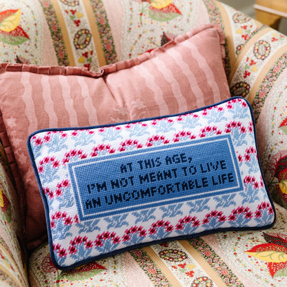 Uncomfortable Needlepoint Pillow - Starry Skies Austin