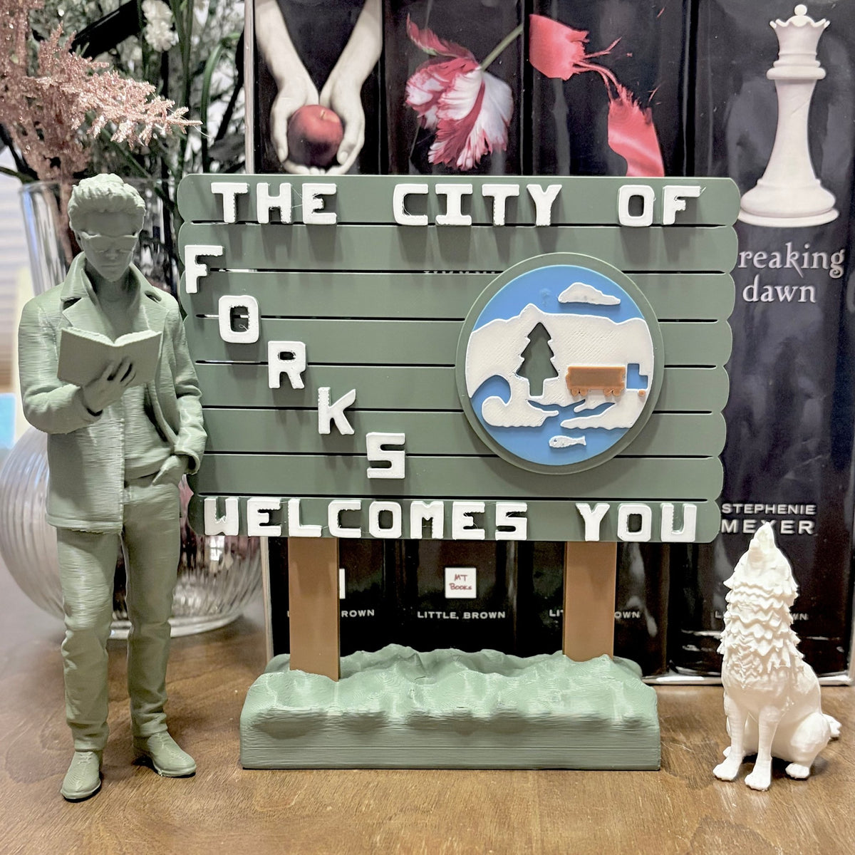 Vampire from WA Inspired 3d Printed Bookshelf Decor - Starry Skies Austin