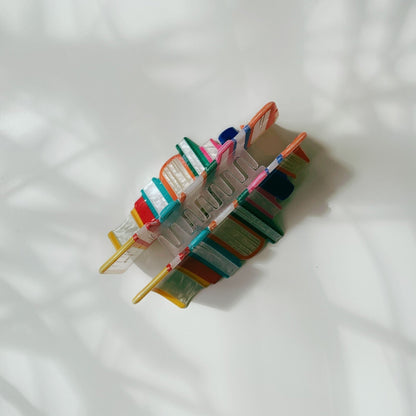 Velvet Claws Stack of Books Hair Clip - Starry Skies Austin