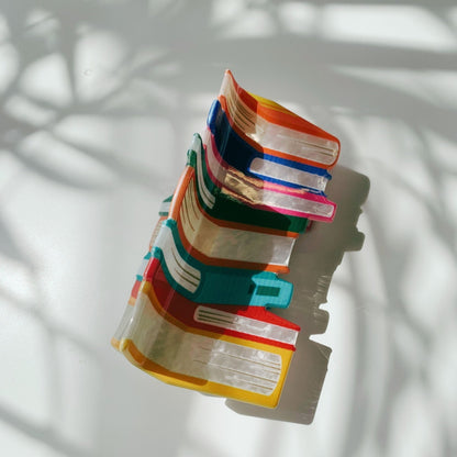 Velvet Claws Stack of Books Hair Clip - Starry Skies Austin