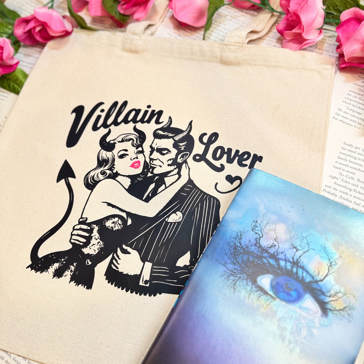 Villain Lover Bookish Canvas Tote Bag - Starry Skies Austin