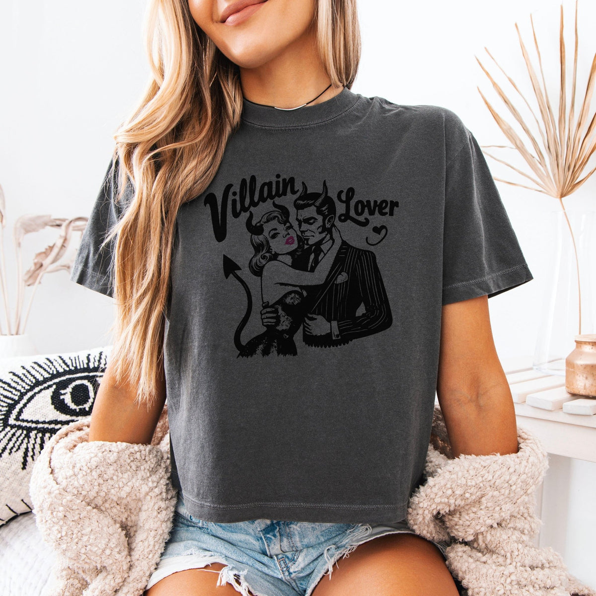 Villain Lover Premium Cropped Boxy Comfort Colors Shirt - Starry Skies Austin