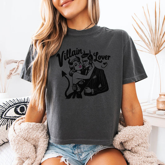 Villain Lover Premium Cropped Boxy Comfort Colors Shirt - Starry Skies Austin