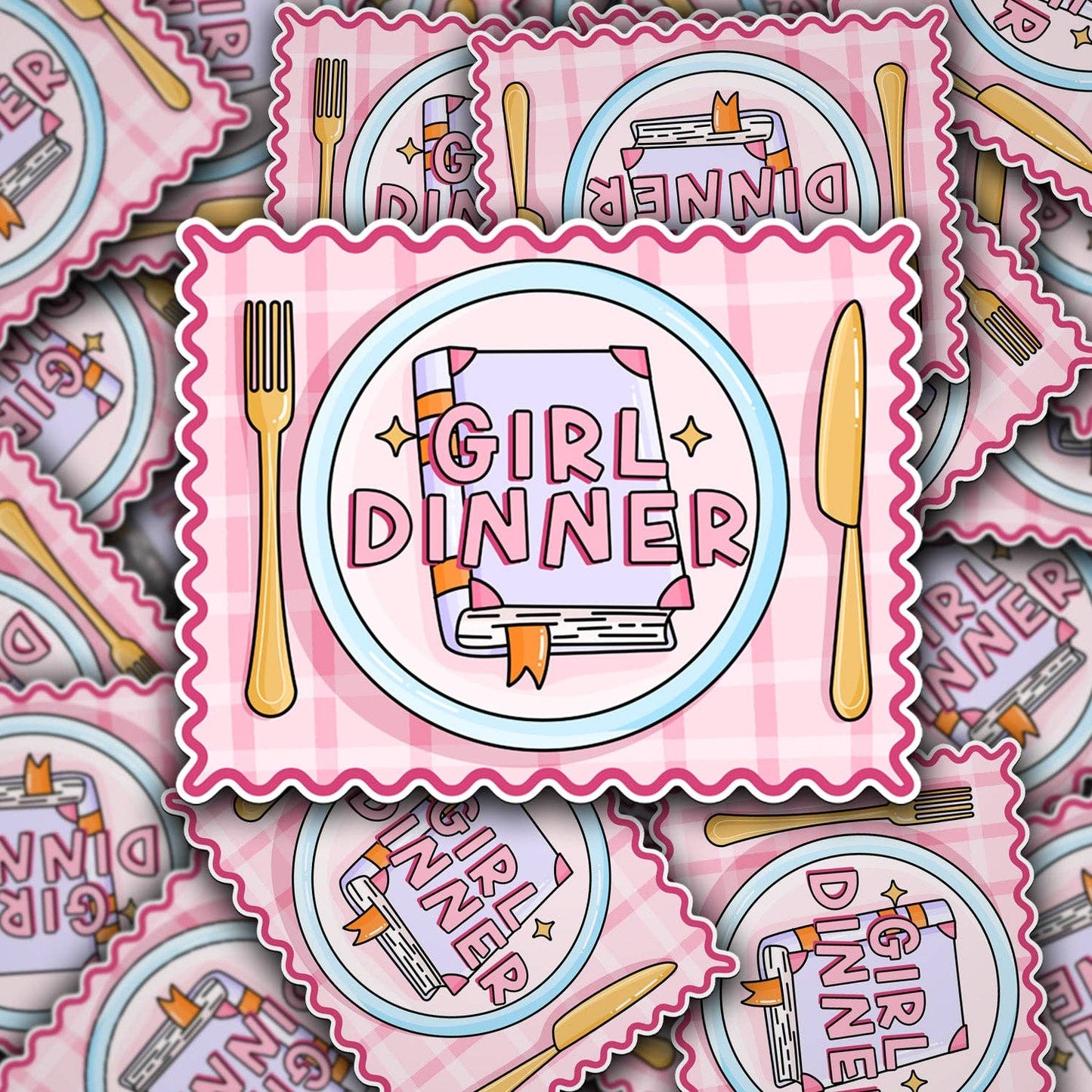 Vinyl Decal Girl Dinner Book - Starry Skies Austin