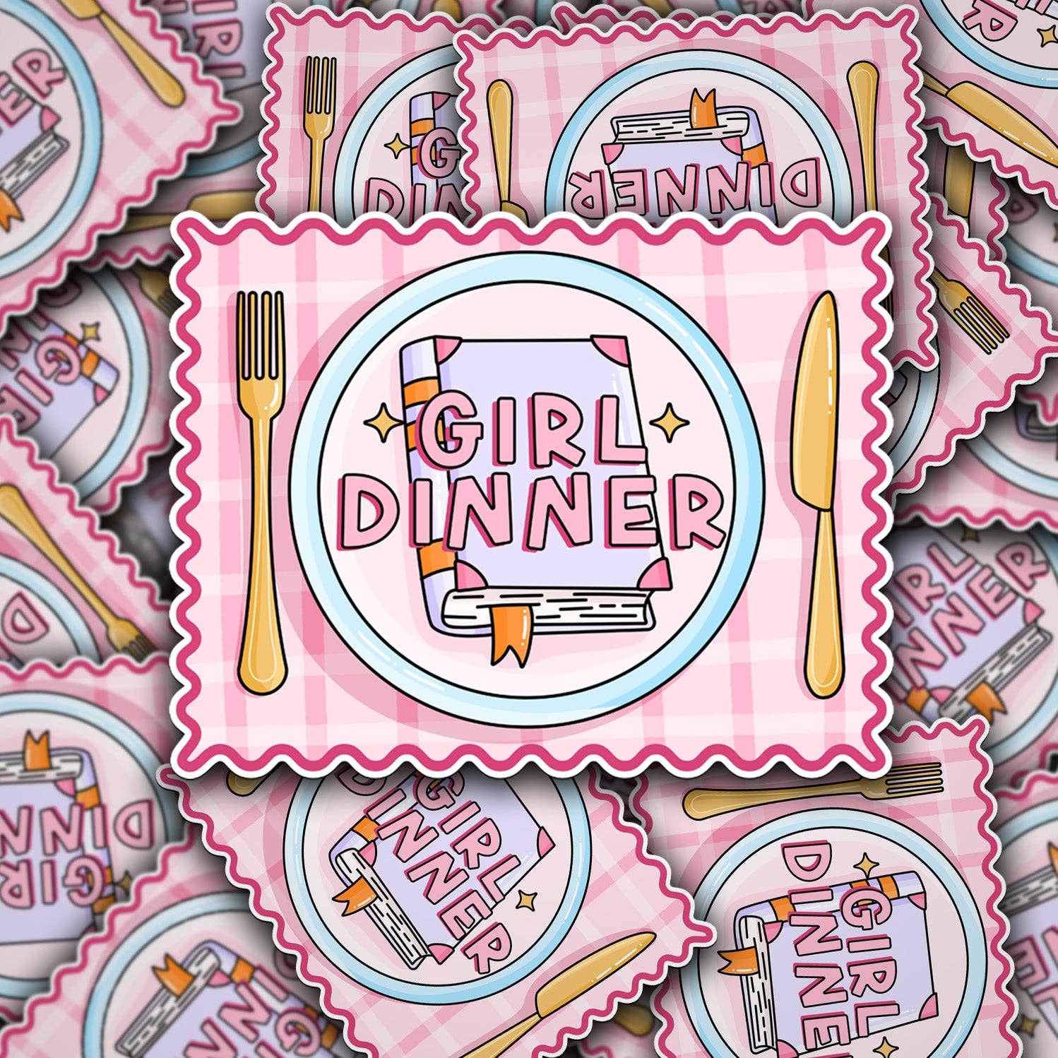 Vinyl Decal Girl Dinner Book - Starry Skies Austin