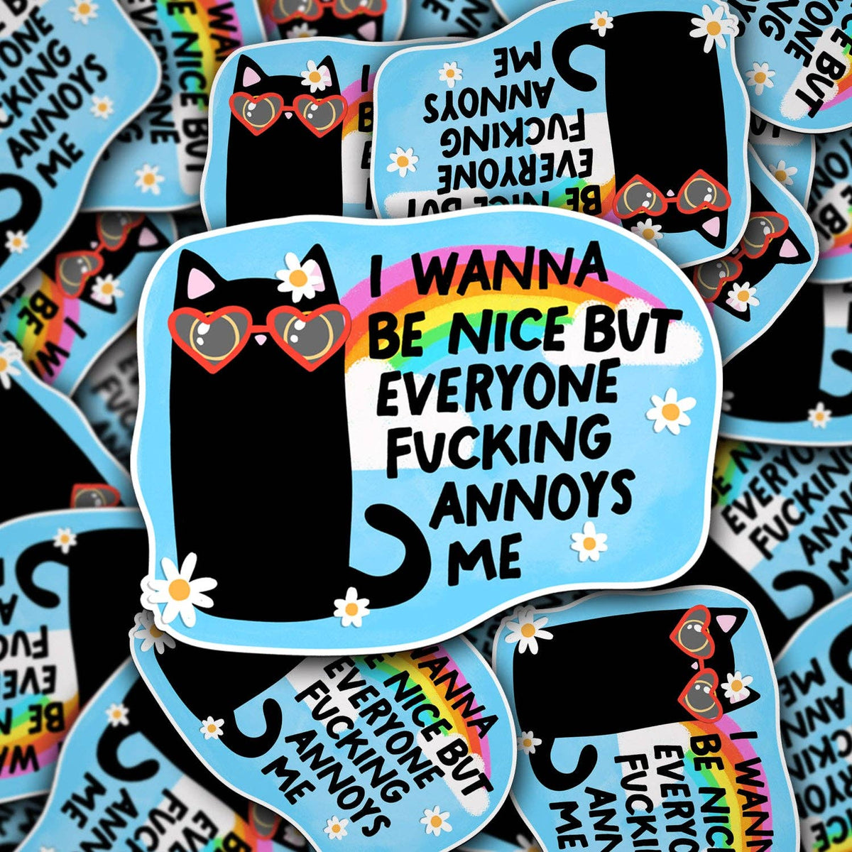 Vinyl Decal I Wanna Be Nice - Starry Skies Austin