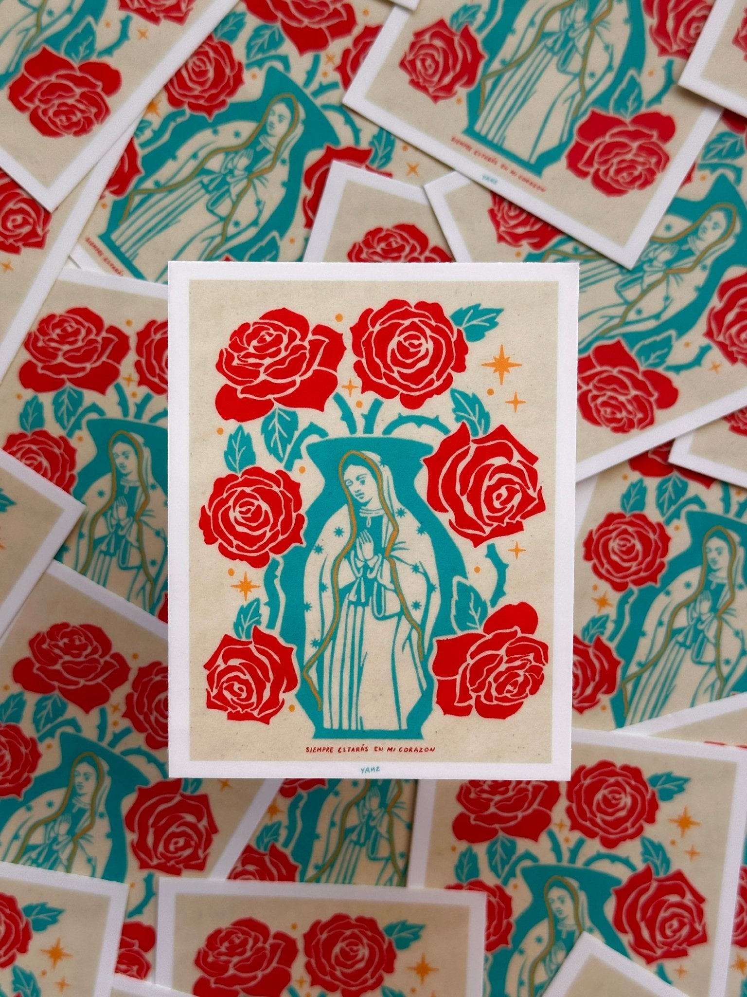 Virgencita Jumbo Sticker - Starry Skies Austin