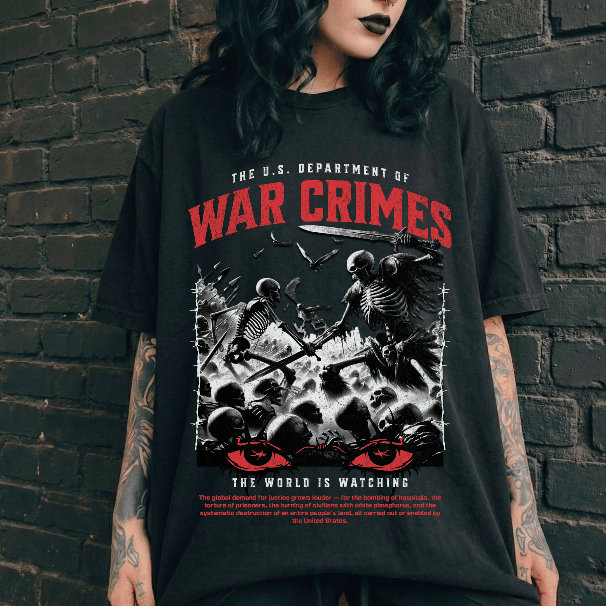 War Crimes Comfort Colors Tee - Starry Skies Austin